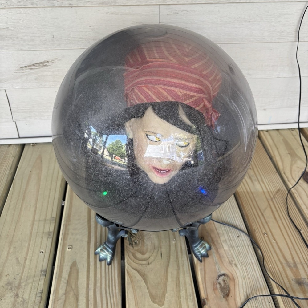 Gemmy Boule Magique Fortune Teller Animated Spirit Ball Halloween Lights Sound